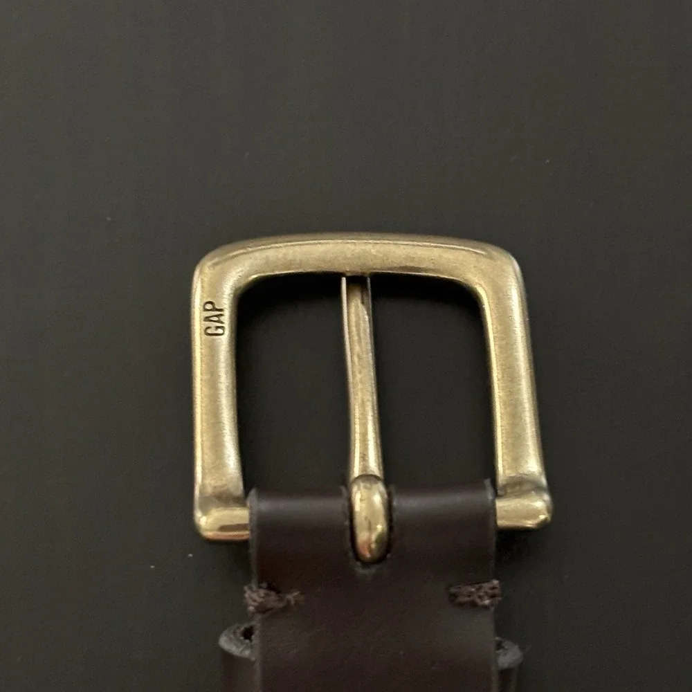 Vintage GAP Brown Leather Belt USA‎ Made Youth Size Medium
